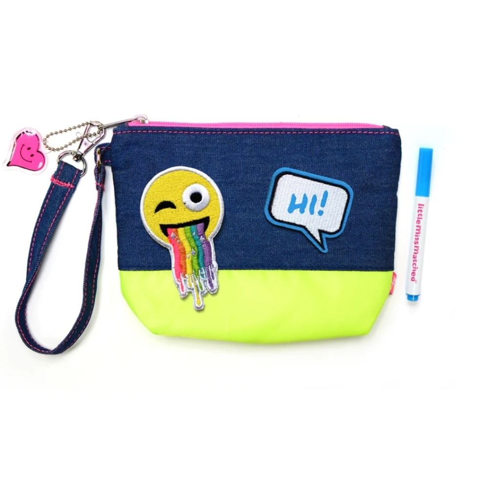 LITTLE MISS MATCHED ATTACH-A-PATCH DENIM POUCH - Picture 5 of 6